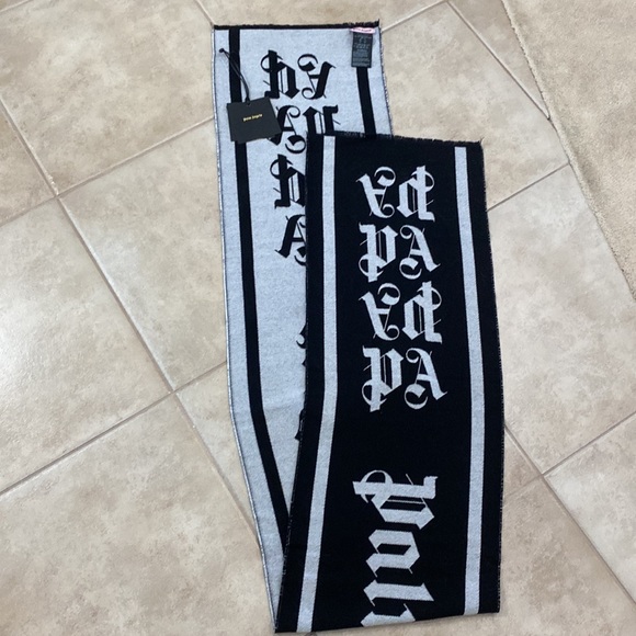 Palm Angel’ monogram scarf black & grey - Picture 2 of 8